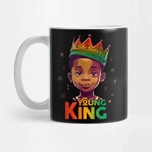 Black History Month Shirts For Young King Afro Boys Kids by marchizano